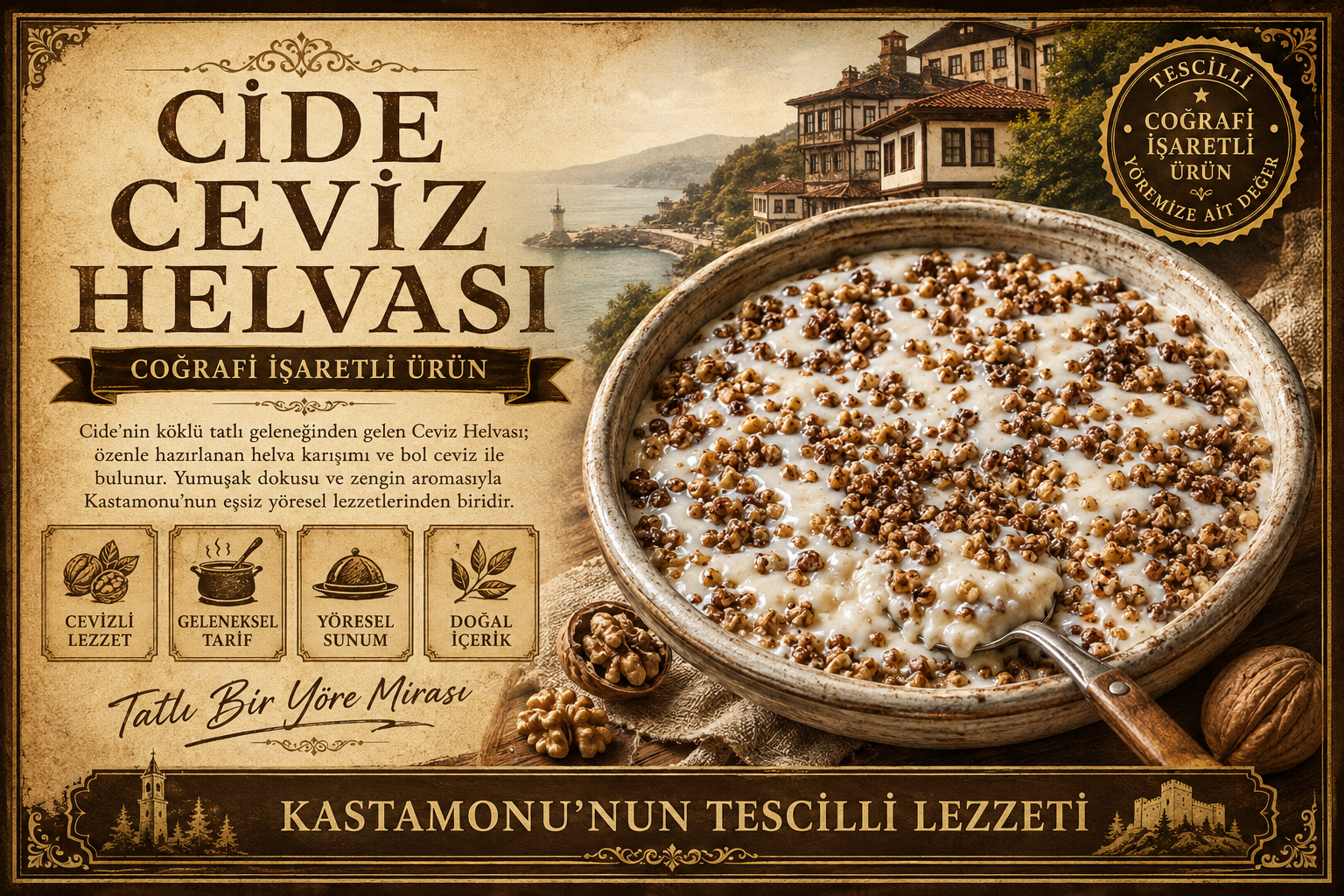 CİDE CEVİZ HELVASI