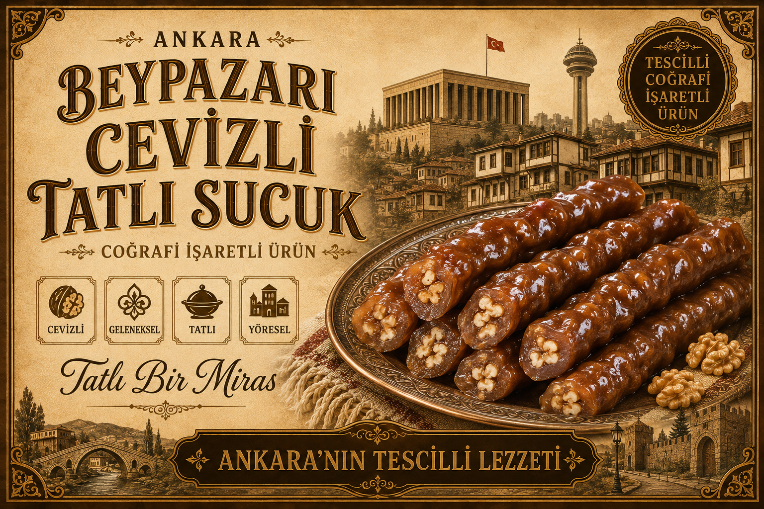 Beypazarı Cevizli Tatlı Sucuk