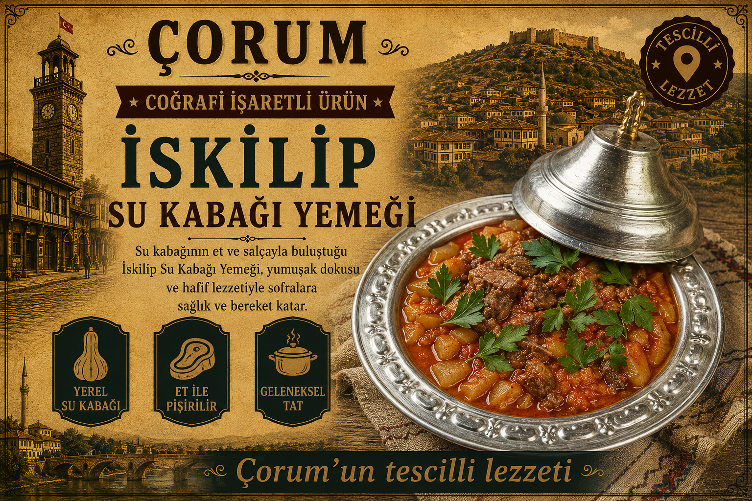 İskilip Su Kabağı Yemeği