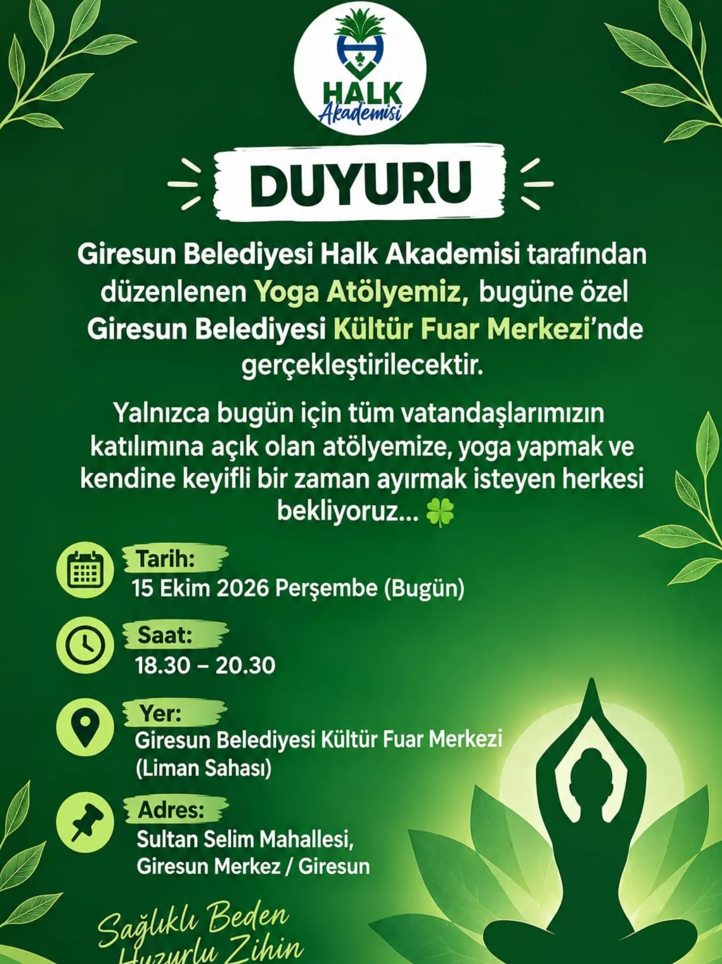 Yoga Atölyesi - görsel 1